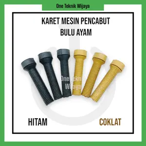 KARET CABUT BULU AYAM COKLAT / HITAM / PLUCKER
