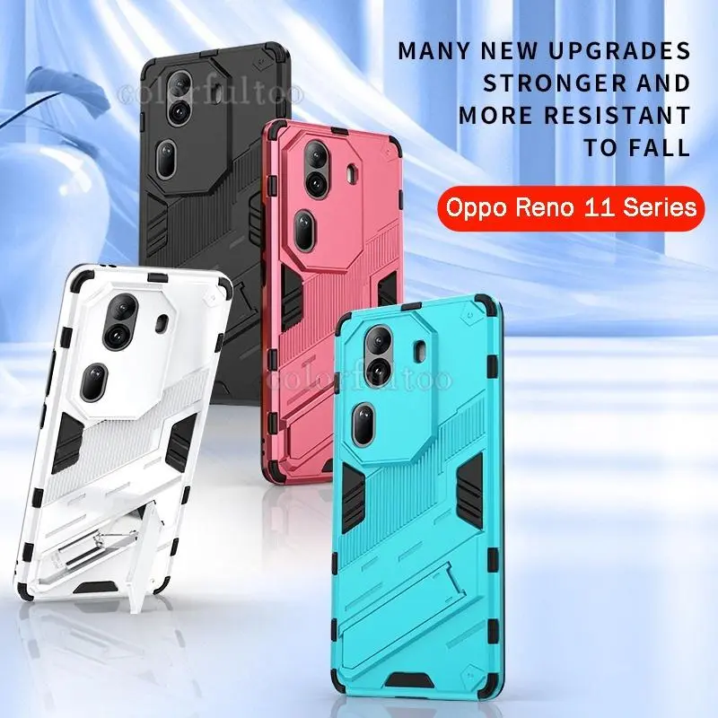 Accessories Phonecase  Oppo Reno 11 Pro 5G Casing For Oppo Reno 11 Pro 11Pro Reno11Pro 5G Shockproof Phone Case Armor All-inclusive Bumper Hard Protection Casing Stand Holder Back Cover