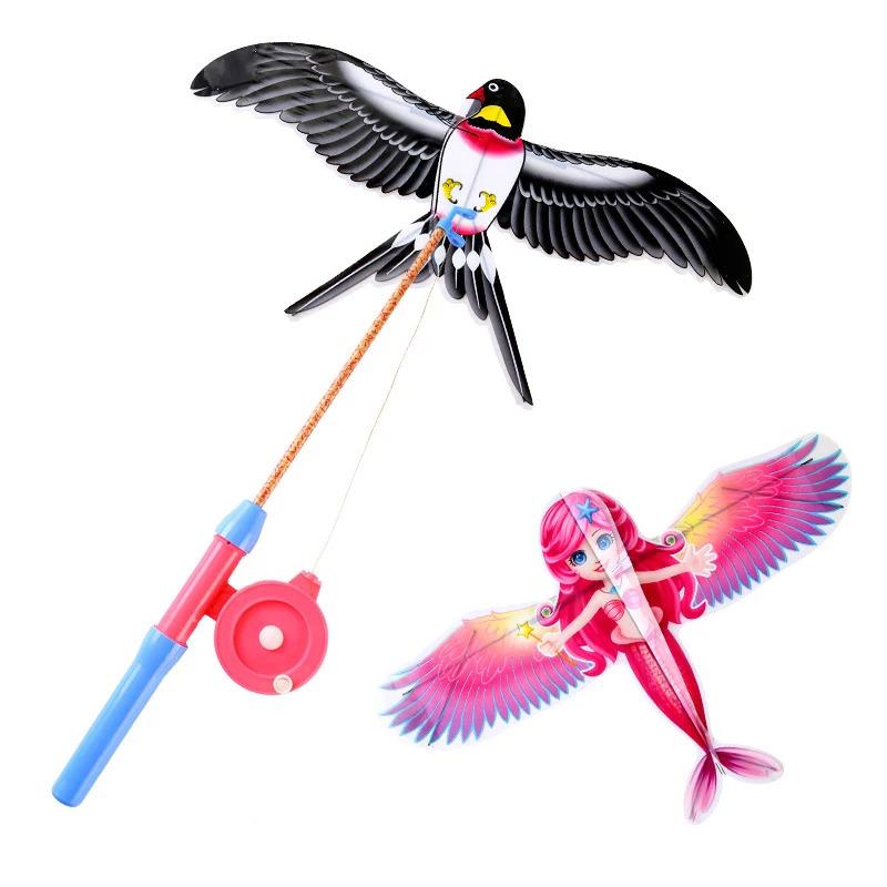 Product Introduction of Cartoon Children Kite Mini Plastic Toys Kite + 40cm Hand Brake Fishing Rod Outdoor Toys For Kids Gifts 18