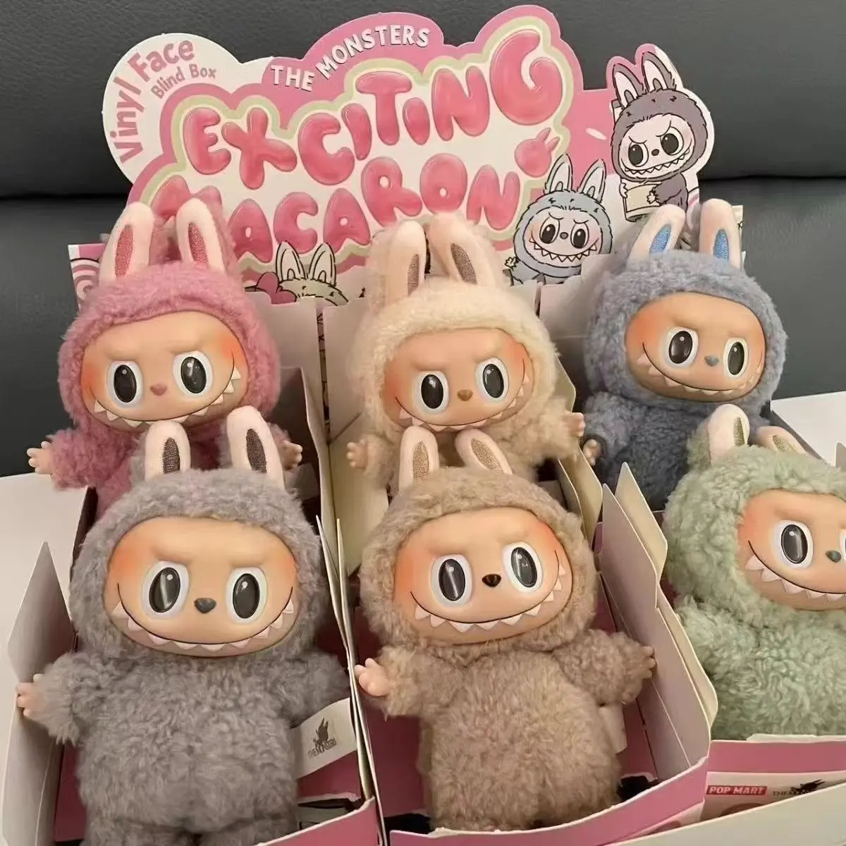 pop-Mart LABUBU heart-warming macaron doll