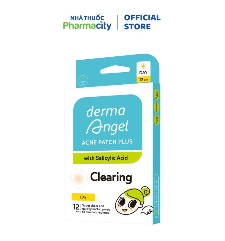 Miếng dán mụn ban ngày DermaAngel Salicylic Acid (Hộp 12 miếng)