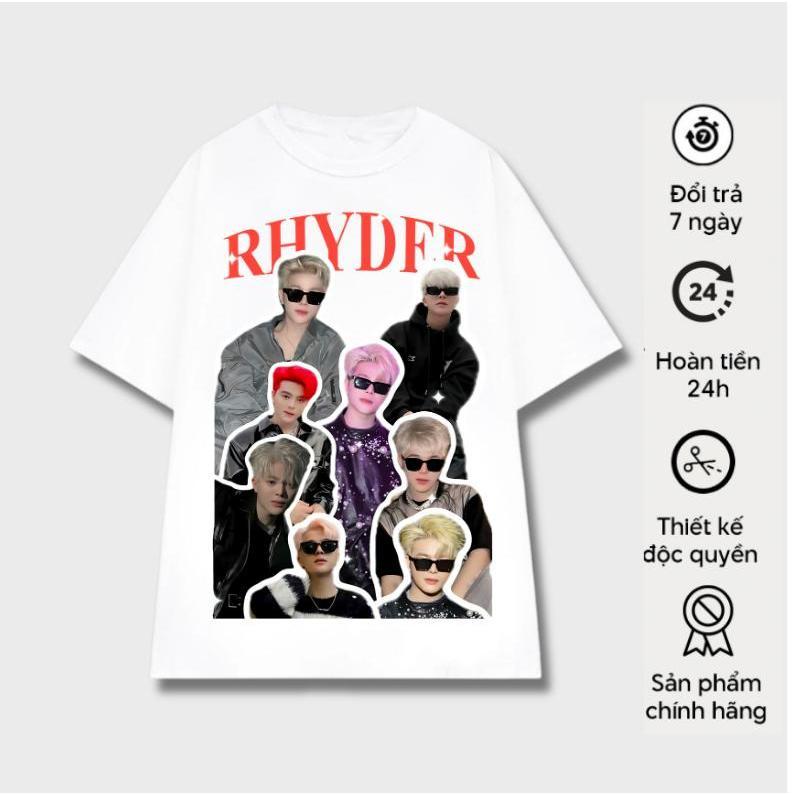 XUHUONG ÁO IN HÌNH RHYDER dành cho fan RHYDER và chương trình anh trai say hi, in theo thiết kế của bạn, phù hợp với nam nữ, áo phông unisex cổ tròn tay ngắn cao cấp nam nữ  Menswear Cotton áo  hình 1