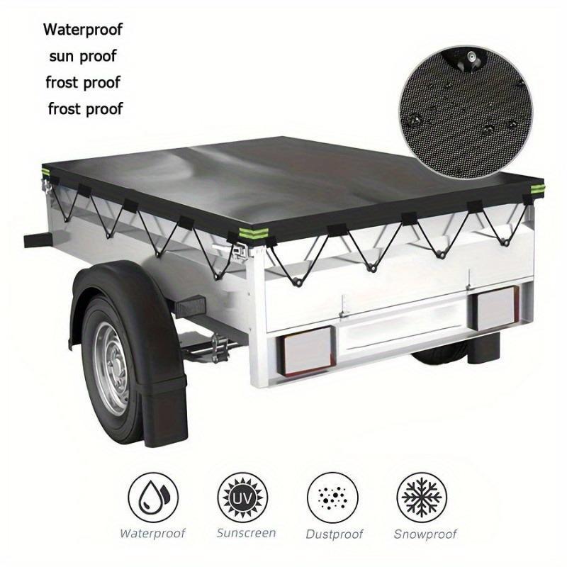 Product Introduction of Foldable Trailer Car Cover, 1 Count Windproof & Sun Resistant Waterproof Caravan Van Outdoor Cover, Camping Cover for Caravan Van Outdoor 5