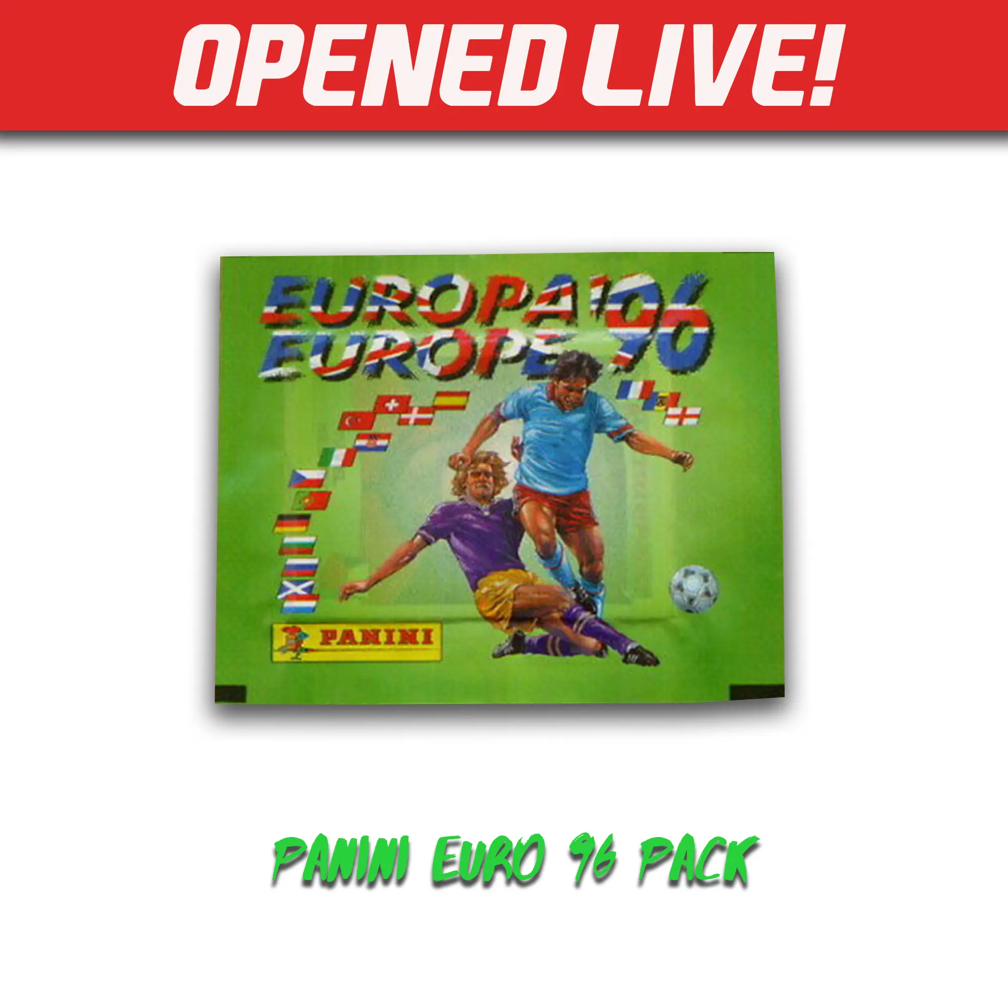 Euro 1996 Panini Football Sticker Pack