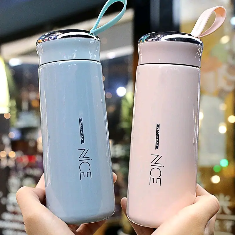 Botol Minum kaca Motif Nice 400ml Botol Tumbler kaca tanpa kemas Plastik Wadah Minuman Kitchenware Bottles Water Multicoloured crystal 1