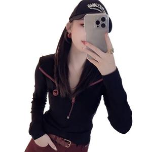 เสื้อฮู้ดดี้ แฟชั่นใหม่ ฤดูใบไม้ร่วง ปิดซิป แขนยาว สไตล์สปอร์ต ทรงสลิมฟิต เสื้ออินเทรนด์ สำหรับผู้หญิง สวมใส่ได้ แฟชั่น Clothing Lady Women