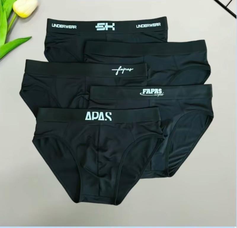  Combo 5 chiếc quần lót nam tam giác Full đen   Hàng loại 1   chất thun lạnh quần sịp xì đùi nam co dãn thoáng mát kháng khuẩn Boxer Quần Boxer thường đáng yêu đồ lót Menswear đồ  lót 