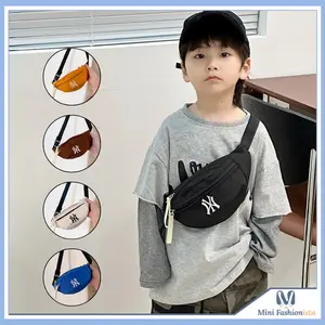tas waistbag anak laki - laki tas selempang fashion slingbag laki laki canvas anak model terbaru tas slempang hitam mini import