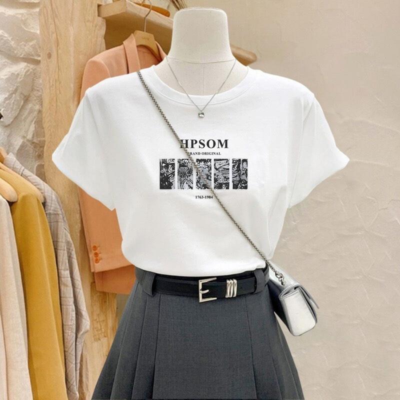  Áo phông nữ form vừa in hình- Áo phông Loza- Mã G0152 Women Top cổ tròn 
