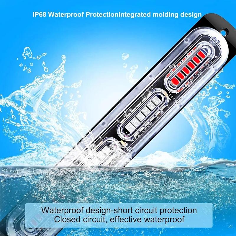 24LED Car Emergency Strobe Lights Hazard Warning Beacon Lights Car Flashing Lights Side Lamp 12V-24V 6