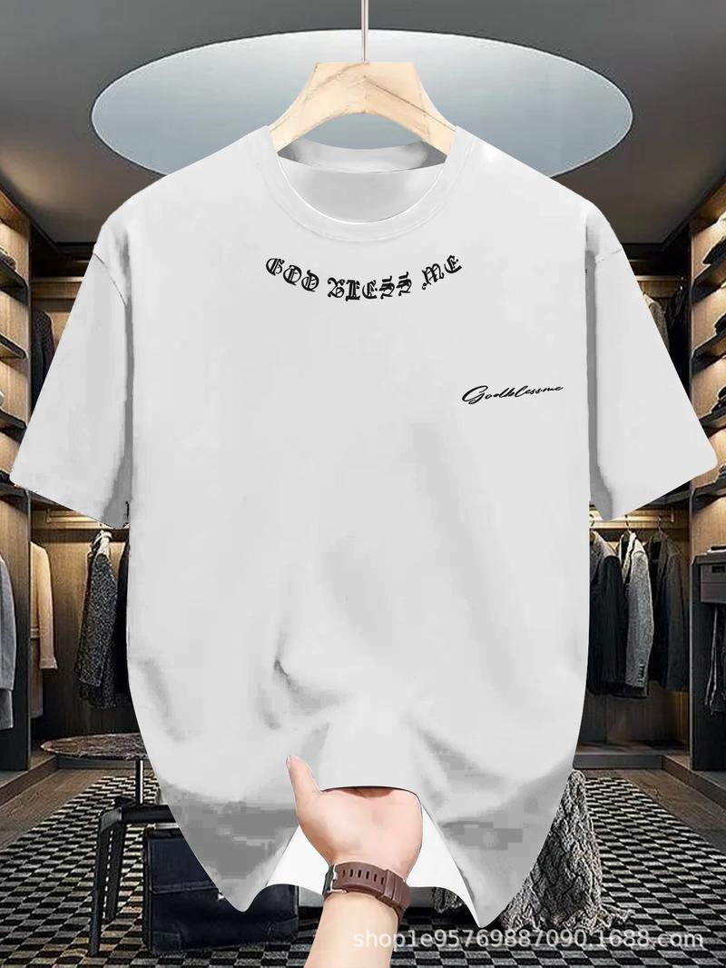 Product Introduction of Men's Casual Crew Neck T-Shirt, 100% Polyester Knit Fabric, Comfortable, Boston Print, Slightly Stretchy, Summer Short Sleeve Shirt, Versatile and Easy to Maintain, Regular Fit 5