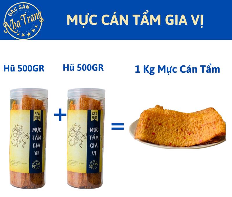 1 Kí Mực Cán Tẩm Gia Vị Đặc Sản Nha Trang Phương Anh Đồ Ăn Vặt Snack Food Thức Ăn