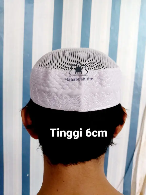 Peci Madinah Jaring Kopiah Haji Tinggi 4cm 5cm dan 6cm 7cm 8cm 6