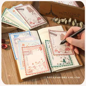 RUMAH KRAVE - (46 Lembar) Notepad Dreamland Kertas Surat DIY Scrapbook Bergambar Sticky Notes