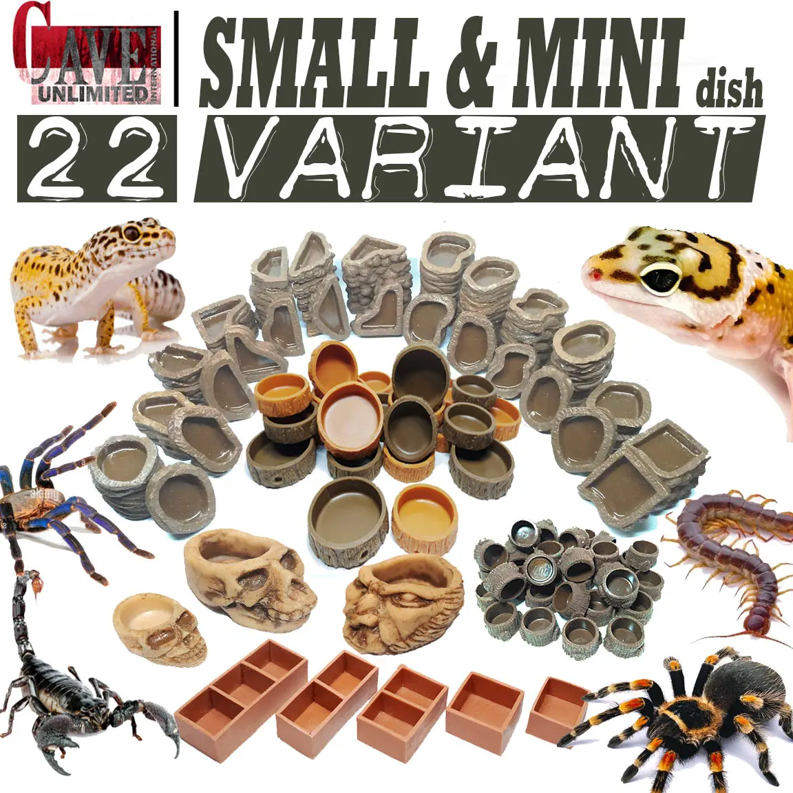 22 VARIAN WATER FEEDING KALSIUM DISH BOWL WATERDISH FEEDINGDISH KALSIUMDISH SMALL TEMPAT MINUM MAKAN KALSIUM HEWAN REPTILE KECIL TARANTULA KALAJENGKING GECKO TOKEK CICAK BURUNG
