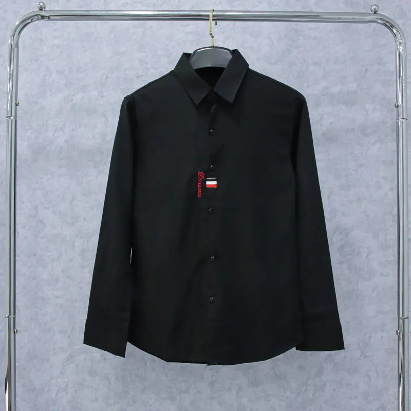 Áo sơ mi nam tay ngắn vải lụa mền thêu chữ nổi trẻ trung thời trangcao cấp - MY LINH CLOTHINGS Menswear Shirt Kate sơ  mi  trắng  tay  ngắn 7