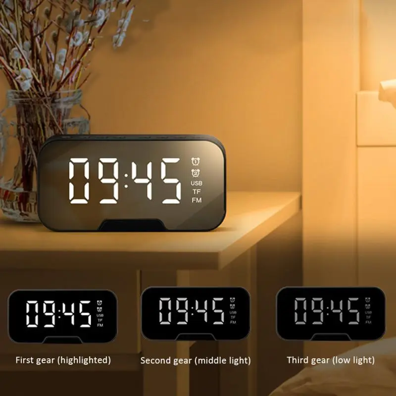 【COD】Audio Dunia Speaker Bluetooth 5.0 Jam Alarm LED Display Ultra Bass S10 1