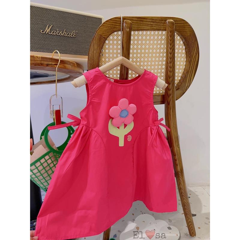  Váy bé gái - Váy Hoa Nổi 3 Màu siêu xinh cho bé gái 1 - 8 Tuổi 
