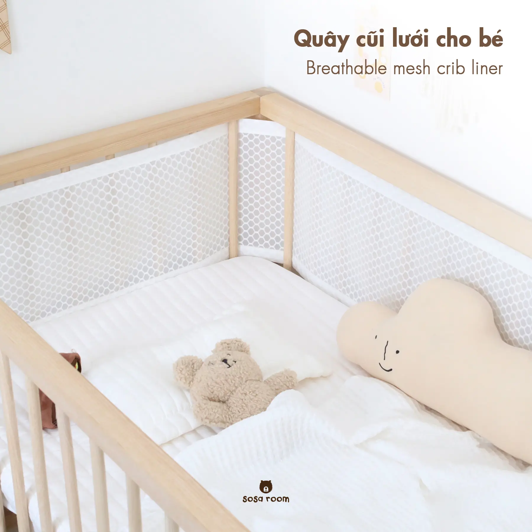[6 mẫu] Quây cũi lưới 3 lớp, quây lưới thoáng khí chống ngạt cho bé