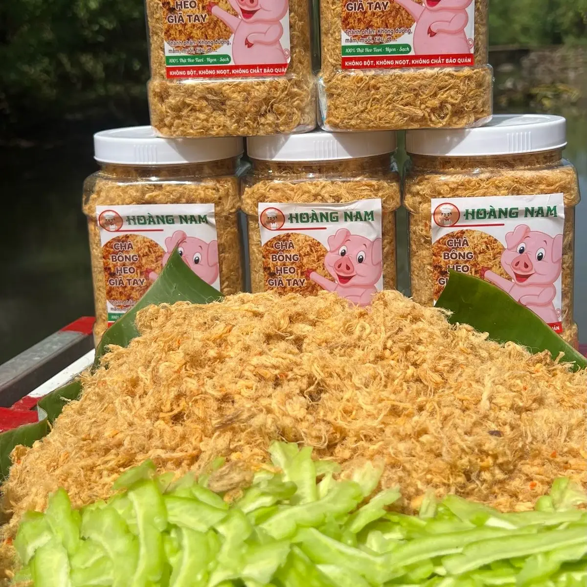 1kg lô 2hộp,Chà bông heo {VỊ NẶM KHÔNG ĐƯỜNG }không bột ,không chất bảo quản .. hàng làm giao hàng ngày lên bảo đảm không có hàng cũ ..quý vị đặt em mới làm