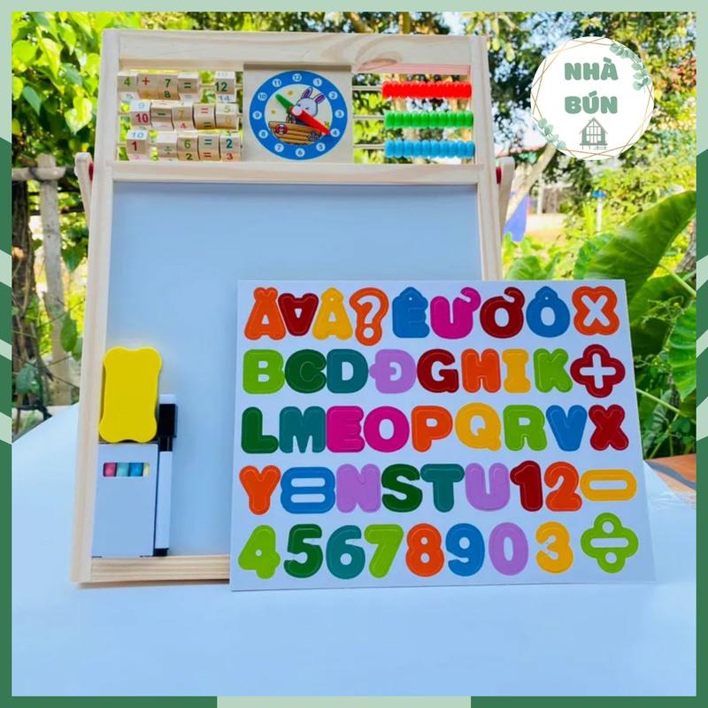  Đồ Chơi Bảng Xoay 2 Mặt Tặng Phấn Bút Lông Và Chữ Số Toy A67 