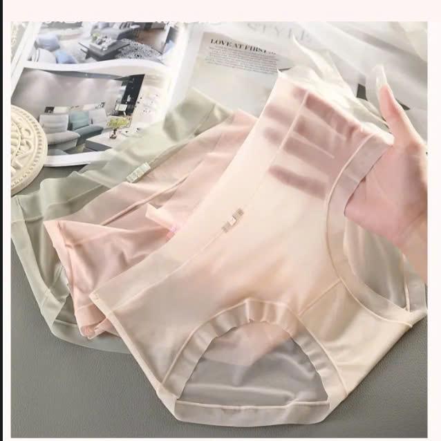 Combo 10 ( or 5)  Quần lót nữ chất lụa băng mã RRQ8972  sợi vải su mát , mềm mịn  có độ co giãn  , phối viền lụa êm ái size 38-70kg  Women Cotton