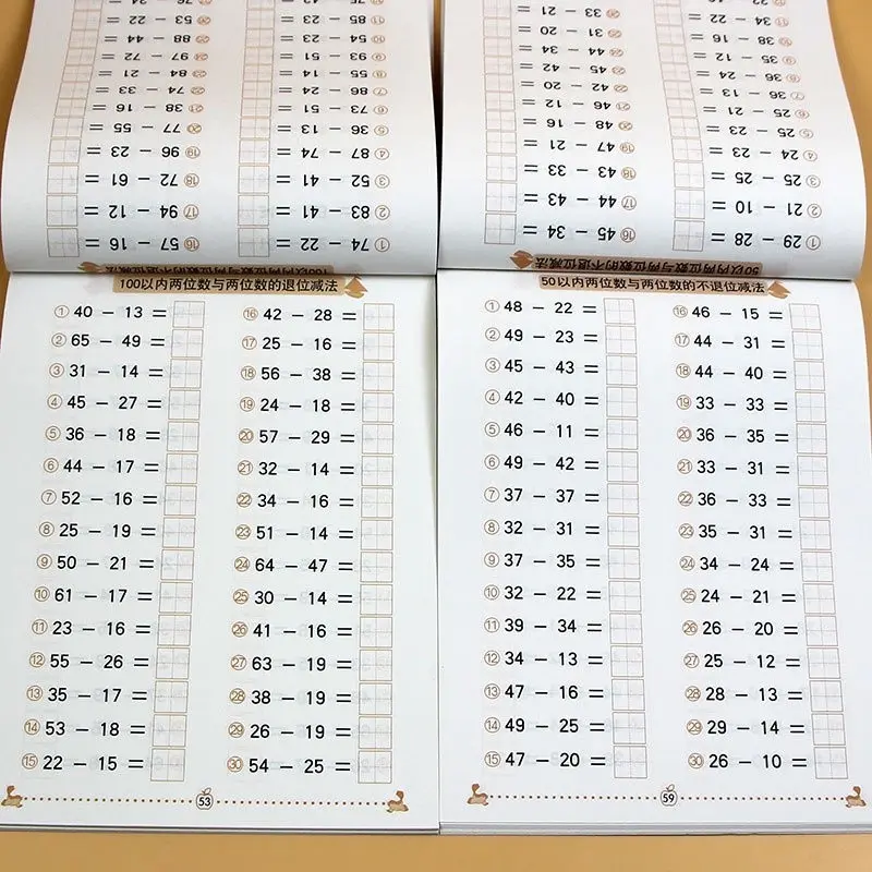 Pengurangan dan Penjumlahan Buku Kerja Matematika /Soal Latihan Matematika Anak - (10-100) 8