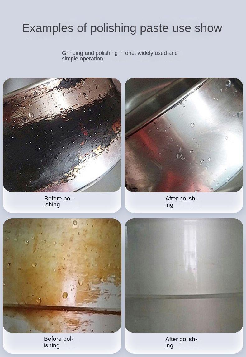Product Introduction of Metal Polishing Cream - Rust Removal And Scratch Repair For Stainless Steel, Copper, Watch Bands, And Wheel Hubs 2