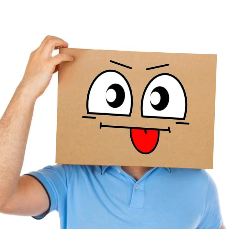 Stiker kepala Kardus viral 7