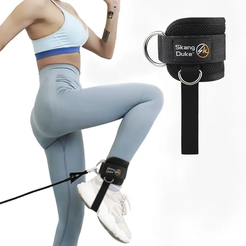 New Padded Ankle Straps for Cable Machines Double D-Ring Fitness Cuffs Gym Workouts Rebate Leg Extensions Hip Abductors