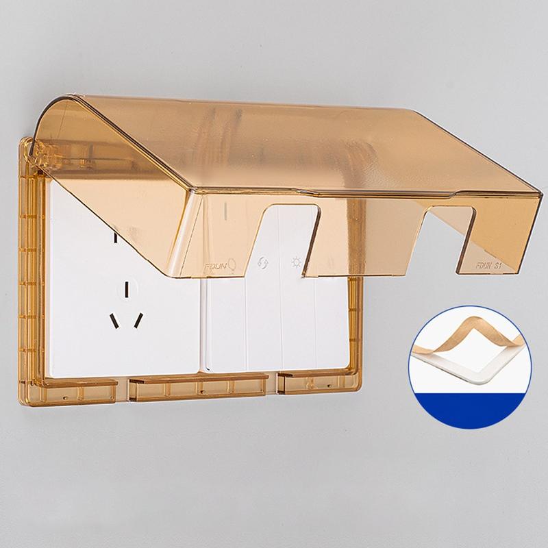 Bathroom Socket Waterproof Cover Wall Panel Protective Hood Splash-Proof Power 1