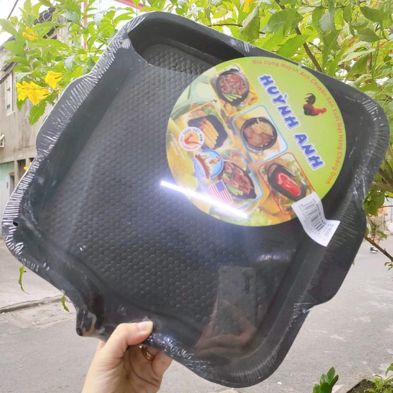 Chảo vuông nướng BBQ chống dính - vĩ nướng Thịt chống dính
