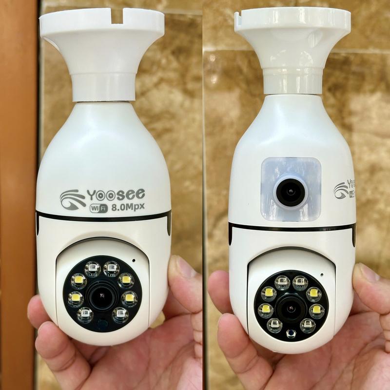 Camera YOOSEE Xoay 360° Hình Dạng Bóng Đèn 1 Mắt/2 MẮT 8Mpx- 10Mpx Rõ Nét - Đàm Thoại 2 Chiều- Ban Đêm Có Màu- Báo Động Chống Trộm- Wifi Không Dây Trong Nhà