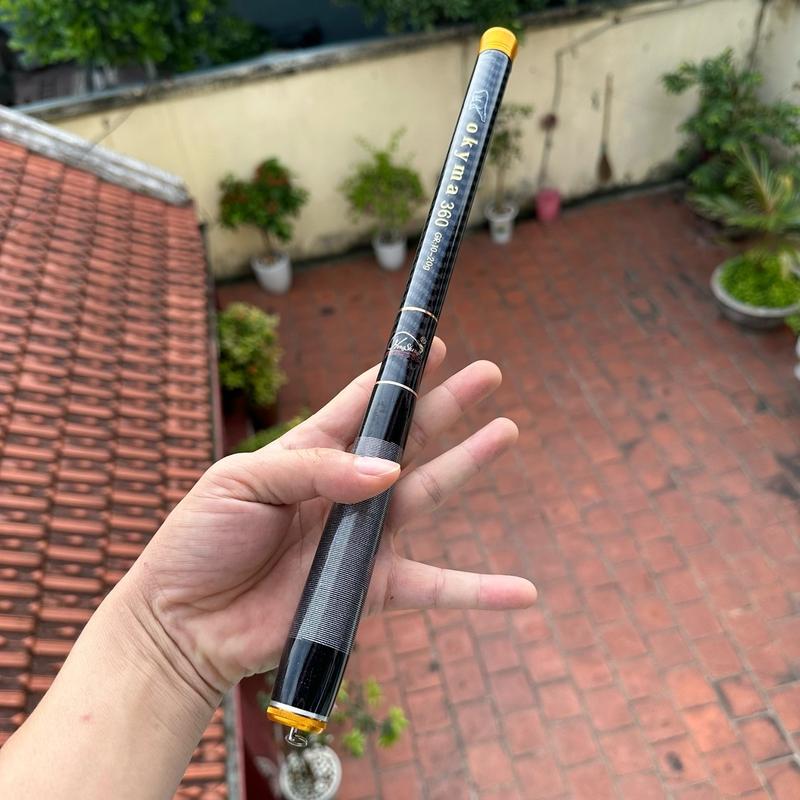  Cần Câu cá  mini okima thu gọn 32cm kèm phụ kiện nhét cốp bỏ túi đi câu Fishing 