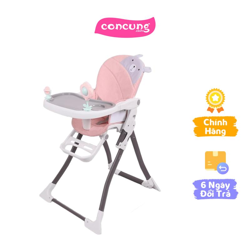 Ghế ngồi ăn Baby Pretty chân cao - Hồng