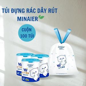 Túi Đựng Rác Đa Năng, Có Dây Buộc Loại Siêu Dày Dai Chắc Chắn, Chống Rò Rỉ Nước Siêu Dai, Cuộn 100 Túi