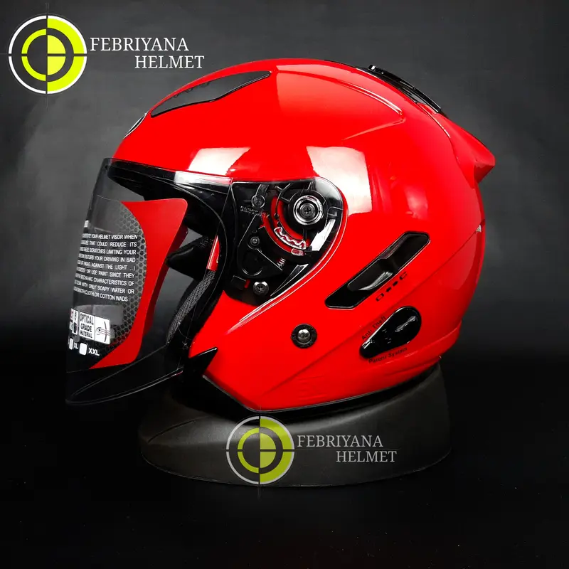 HELM KYT GALAXY FLAT R SOLID FIRE RED Kacamata Motorcycle 0