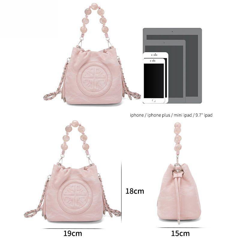 Product Introduction of Túi Kẹp Nách Nữ, Túi Bucket Cầm Tay Thời Trang Mới, Cao Cấp, Dễ Phối Đồ, túi Messenger, Dành Cho Nữ Bag Kem Da 4