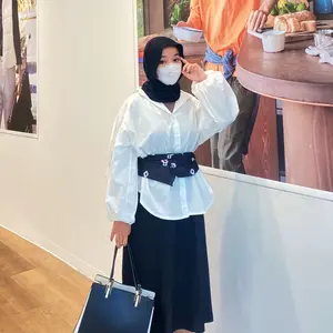 MISSIE Kemeja Paris Oversize Shirt Casual Outer Panjang Tangan