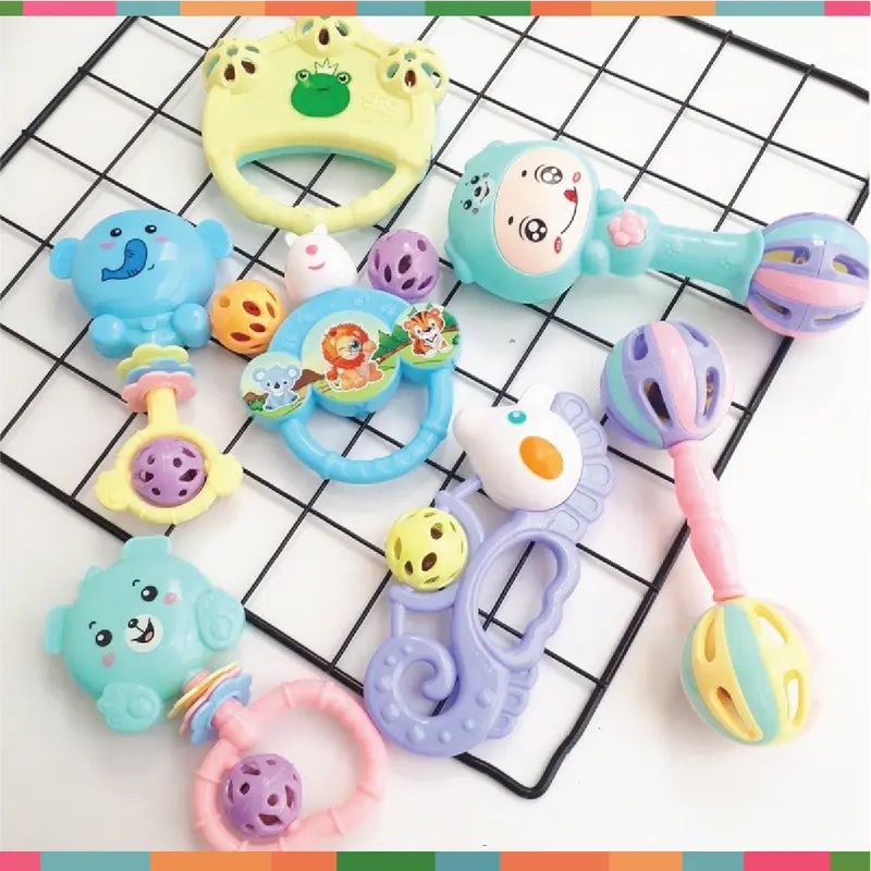 Đồ Chơi Xúc Sắc - Bộ 7 Món Đồ Chơi Xúc Xắc Đáng Yêu Cho Bé - Đa Hình Nhiều Màu Sắc 2