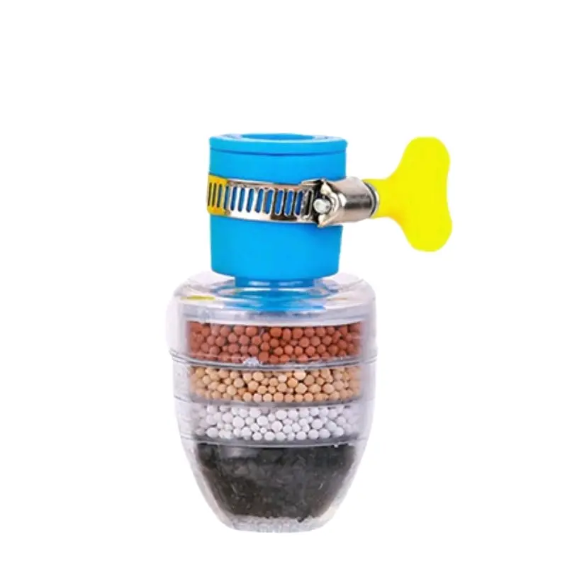 Filter Air 6 Tingkat 6-layers Water Filter Tap Purifier Medical Stone Coconut Charcoal Kitchen Accesories Bathroom Penjernihan Air Keran