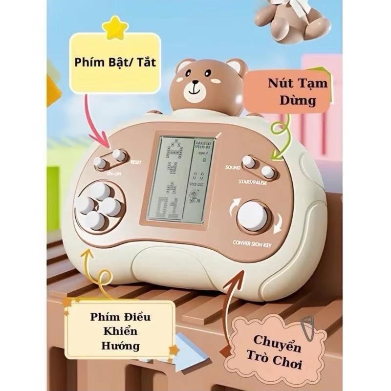 Máy Chơi Game Cầm Tay 4 Nút Huyền Thoại Thiết Kế Hiện Đại Với Nhiều Trò Chơi Tuổi Thơ Xếp Gạch, Xe Tăng, Đua Xe... may  choi mini máy  chơi 0