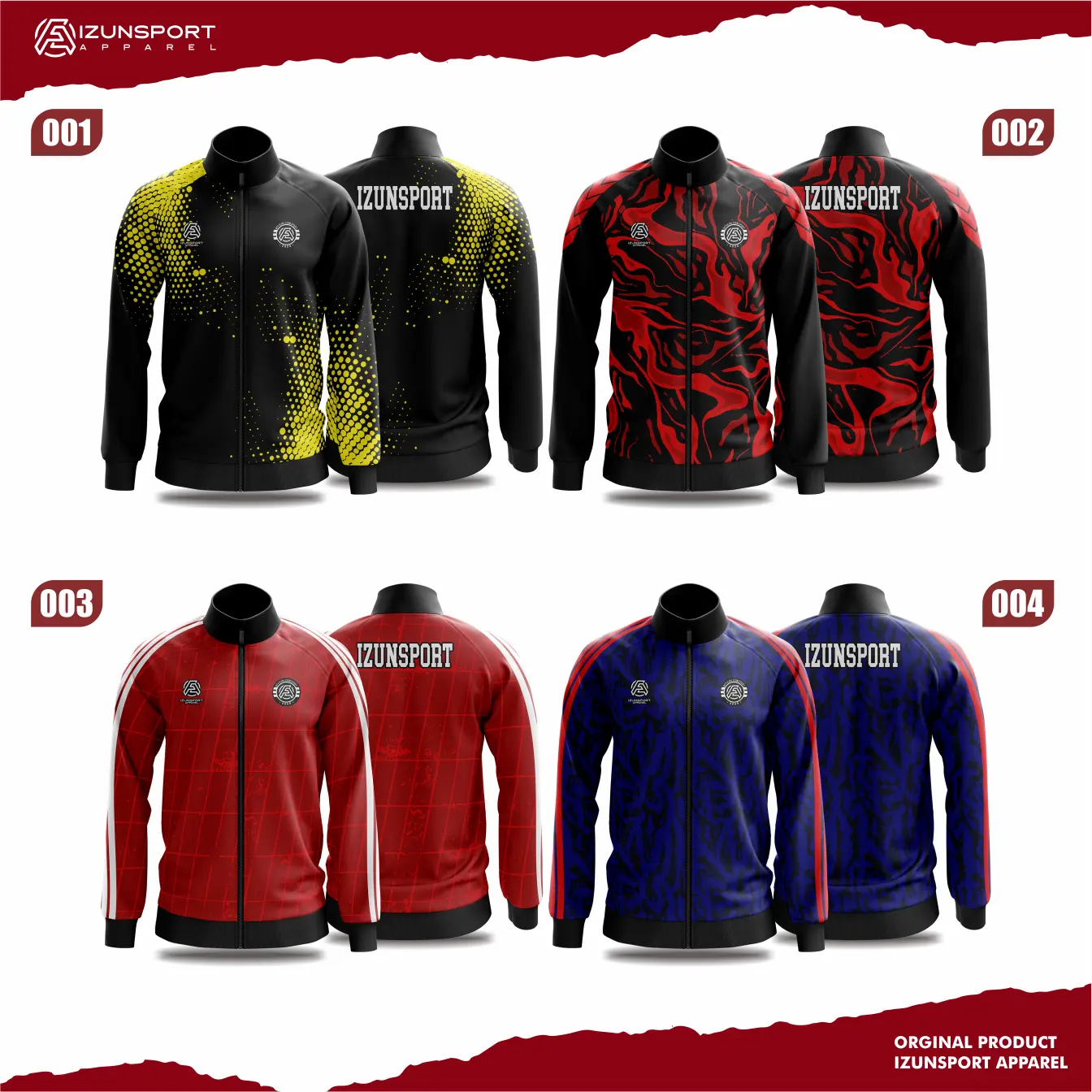 JAKET TRACKTOP FULL PRINTING 1 Pria Tebal