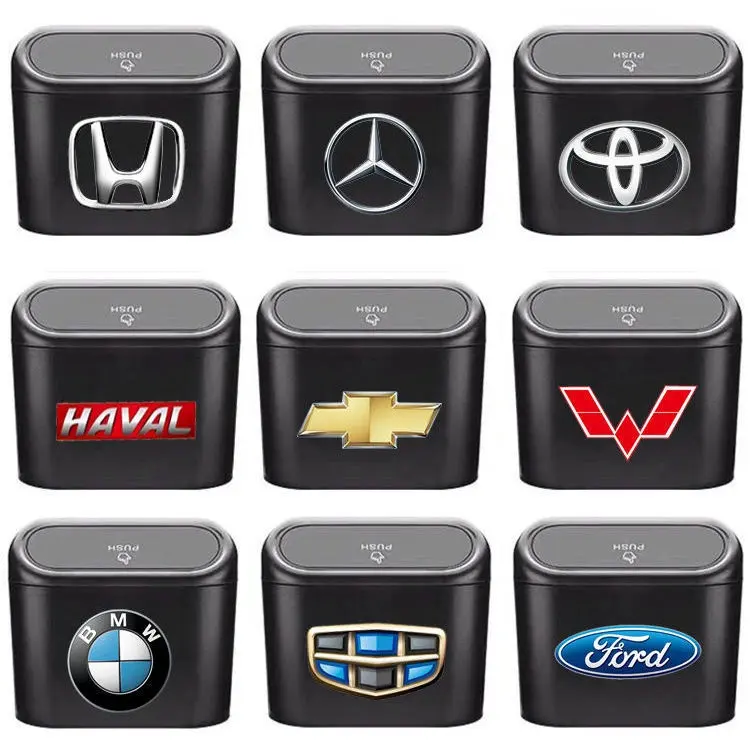 Thùng Đựng Rác Xe Hơi - Thùng Rác Mini Để Trên Ô Tô - Thùng Rác Ô Tô Có Logo Xe - Chất Liệu Nhựa ABS Cao Cấp 0
