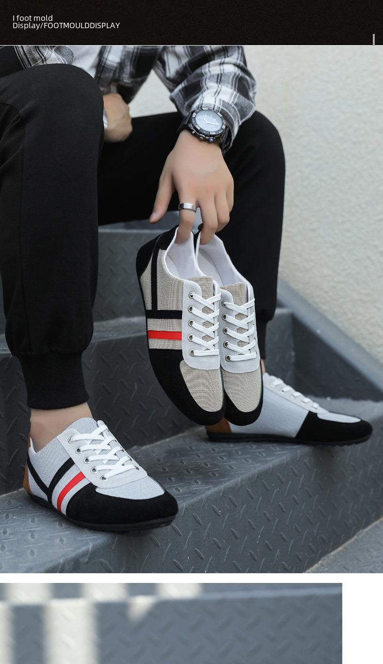 Product Introduction of Men's Casual Shoes Korean Fashion All-Matching Gommino Breathable Work Shoes 4
