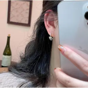 LEONNE-Anting Wanita  Silver Butterfly Premium Earrings  | A93-Silver