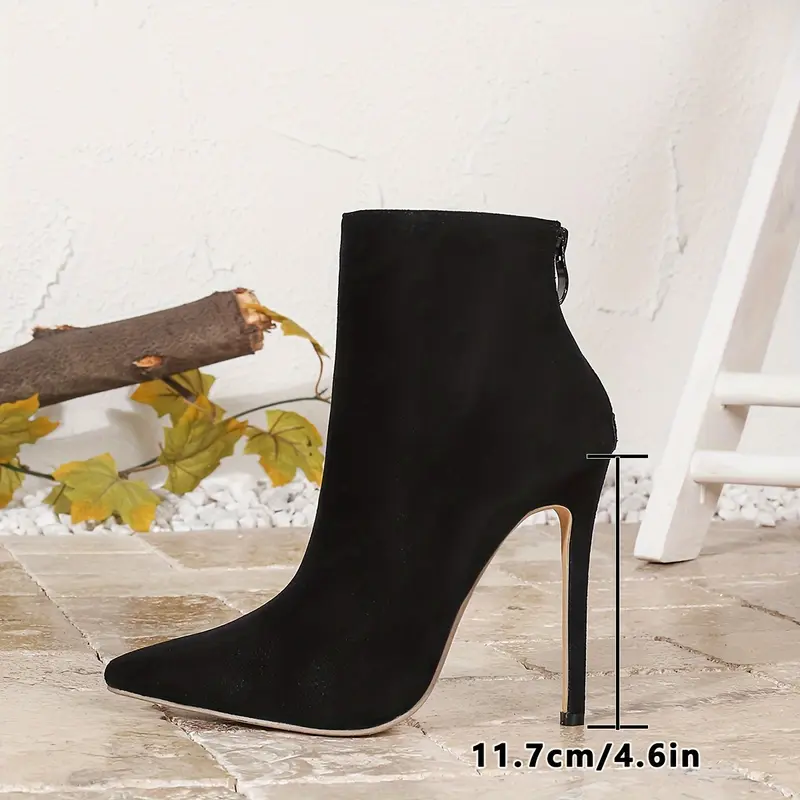 Women's Elegant Chelsea Boots with Pointed Toe, 12cm High Heel, Fashionable And Comfortable, Elegant Style, Comfortable Occasion 3