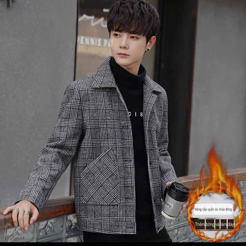  Áo dạ caro thời trang nam 
