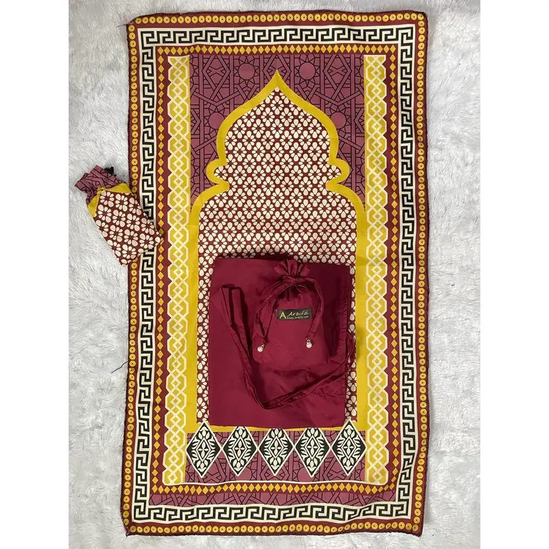 Full Set Mukena + Sajadah Jamila Dewasa Travel Series Katun Polos Renda Arbifa  Muslim 4
