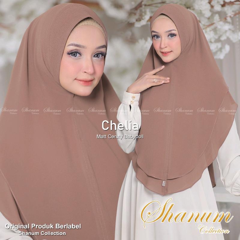 KHIMAR CHELIA  KERUDUNH SYARI JUMBO CERITY BABYDOLL ARMANY PREMIUM 1